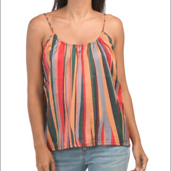 The Odells (Anthropologie) Women's Wavy Striped TAMBORA Camisole - Picture 3 of 7